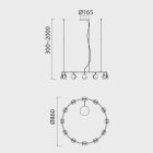 MANTRA SHELL Decorative indoor pendant lamp LED, large