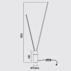 MANTRA VERTICAL Decorative indoor floor lamp LED, dimmable