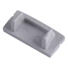 MANTRA TIRAS LED STRIPS TEK END CAPS GREY, WITHOUT HOLES, ALUMINIUM PROFILE 2000*17.1*8.5 mm
