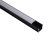 MANTRA TIRAS LED STRIPS TEK ALU PROFILE BLACK  2000*17.1*15,3mm