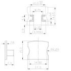 MANTRA TIRAS LED STRIPS TEK END CAPS WHITE, WITHOUT HOLES, ALUMINIUM PROFILE 2000*17.1*15.3 mm