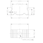 MANTRA TIRAS LED STRIPS TEK FASTENING CLIPS STEEL PROFILE 2000*17.1*15.3 mm