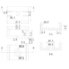 MANTRA TIRAS LED STRIPS FASTENING CLIPS TRANSP.  PROFILE 2000*17.1*15.3 mm