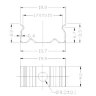 MANTRA TIRAS LED STRIPS FASTENING CLIPS STEEL PROFILE 2000*17.3*15.3 mm