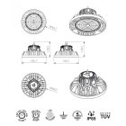 MANTRA URANO TEK UFO BAY LED BLACK 150W 4000K 120º