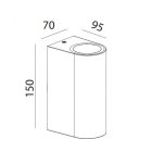 MANTRA KANDANCHU Outdoor wall lamp Outdoor GU10 2 light sources IP54