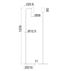 MANTRA SAL TEK floor lamp 1 light source