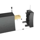 MANTRA HANOK TEK side cover, black, with fixing wire