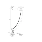 MANTRA HANOK TEK SIDE COVER BLACK, with AC cable and rosette