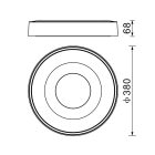 MANTRA COIN Decorative indoor ceiling lamp LED 56W 2700K-5000K with remote control