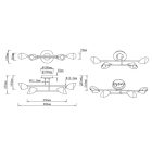 MANTRA CAPUCCINA Decorative indoor semi-ceiling small 4-light LED 30W 3000K