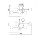 MANTRA CELLAR Decorative indoor ceiling lamp, 7 light sources