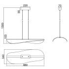 MANTRA BIANCA decorative indoor pendant lamp LED 50W 3000K