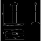 MANTRA BIANCA Decorative indoor pendant lamp LED 40W 3000K