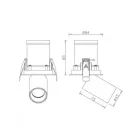 MANTRA GARDA TEK recessed LED 7W 2700K