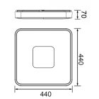 MANTRA COIN Decorative indoor ceiling lamp LED 80W 2700K-5000K with remote control