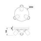MANTRA SAL TEK ceiling lamp GU10 3 light sources