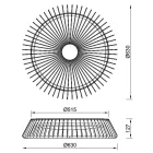MANTRA HIMALAYA CEILING Decorative indoor ceiling lamp LED 80W 3000K