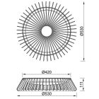 MANTRA HIMALAYA PLAFON Decorative indoor ceiling lamp LED 56W 3000K