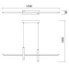 MANTRA ESPARTA decorative indoor pendant lamp LED 30W 3000K