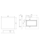 MANTRA TIRAS LED STRIPS TEK END CAPS WITHOUT HOLES FLOOR PROFILE 2000*21.3*26mm