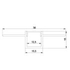 MANTRA TIRAS LED STRIPS TEK ALUMINIUM PROFILE RECESSED. 2000*56*15mm