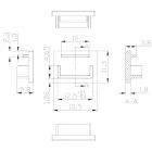 MANTRA TIRAS LED STRIPS TEK END CAPS WITHOUT HOLES ALUMINIUM PROFILE RECESS. 2000*35*11m