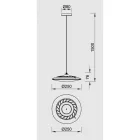 MANTRA SLIM decorative indoor pendant lamp LED 16W 3000K