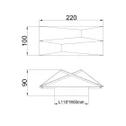 MANTRA FUJI TEK wall lamp LED 10W 3000K