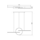 MANTRA KITESURF Decorative indoor pendant lamp LED 50W 3000K Dimmable