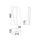 MANTRA BIANCA decorative indoor wall lamp LED 15W 3000K, dimmable