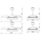 MANTRA COIN FAN LED 60 W ceiling fan light 30 W