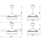 MANTRA COIN FAN LED 45 W ceiling fan light 25 W