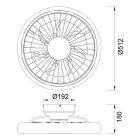 MANTRA TURBO LED 60W ceiling fan light 32W
