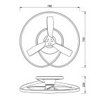 MANTRA OCEAN LED 60W ceiling lamp with fan 30W