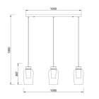 MANTRA NORA decorative indoor pendant lamp, 3 light sources