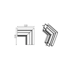 MANTRA MAGNETO TEK SLIDING L-CONNECTOR WALL MOUNT BLACK