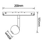 MANTRA MAGNETO TEK BALL SPOT 7W BLACK 3000K