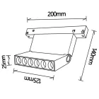 MANTRA MAGNETO TEK LINEAR SPOT LAMP 10 W BLACK 3000 K TRIAC