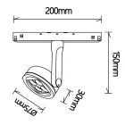  MANTRA-8342 TEK POINT LIGHT 10W BLACK 3000K TRIAC
