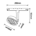  MANTRA-8343 TEK POINT LIGHT 20W BLACK 3000K TRIAC
