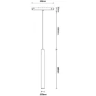 MANTRA MAGNETO TEK PENDANT 5W BLACK 3000K TRIAC