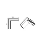MANTRA MAGNETO TEK L-JOINT SURF. 90º BLACK