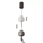 MANTRA ROLLER Decorative indoor pendant lamp with 1 light source