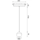 MANTRA MAGNETO TEK BEADED HANGING 10W GOLD 3000K TRIAC
