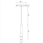 MANTRA MAGNETO TEK HANGING 7W BLACK/GOLD 3000K TRIAC