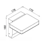 MANTRA COOPER outdoor wall lamp with LED sensor 20 W 3000 K white