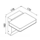 MANTRA COOPER outdoor wall lamp LED with sensor 20W 3000K black