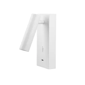   MANTRA-8498 TARIFA II TEK WALL READING LIGHT 3W 3000K WHITE TYPE-C CHARGER