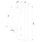  MANTRA-8500 TEK WALL READING LAMP 3W 3000K SATIN NICKEL TYPE C CHARGER